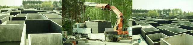 Zbiorniki betonowe w Brzezinach